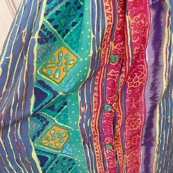 Options Melrose Vintage Silk Boho Midi Skirt - Picture 5 of 6